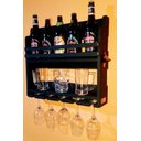 Ver imagem 2 de Barzinho Adega Parede cervejas Madeira preto Rústico com abridor