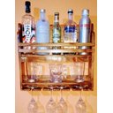 Ver imagem 4 de Barzinho Adega Parede Madeira 5 Garrafas Rústico Suporte 5 taças, Chimera Concept