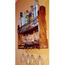 Ver imagem 5 de Barzinho Adega Parede Madeira 5 Garrafas Rústico Suporte 5 taças, Chimera Concept