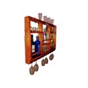 Ver imagem 1 de Barzinho Adega Parede Madeira Rústico com LED Azul (Cor Verniz) - Chimera Concepts