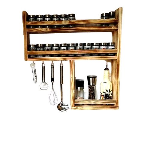 Porta Temperos Rústico Madeira Pinus - Chimera Concepts