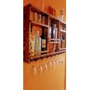 Ver imagem 2 de Barzinho Adega Parede Madeira Rústico com Suporte - Chimera Concepts