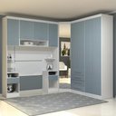 Ver imagem 1 de Guarda Roupa Solteiro Modulado Cp01 Taiga Branco/grey L01 - Mpozenato