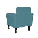 Ver imagem 4 de Jogo 2 Poltronas Decorativas Para Sala de Espera Classic Suede Azul Turquesa - LM DECOR