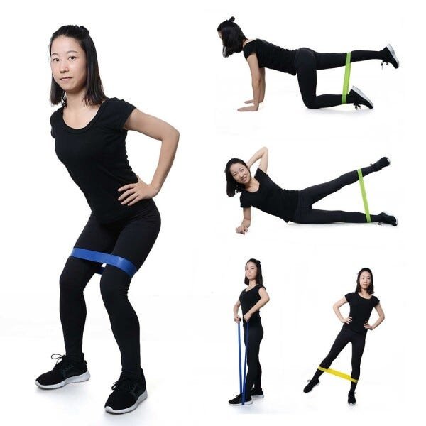 Kit 5 Faixas Elasticas Mini Band Exercicios em Casa Extensor Academia Yoga Pilates Fitness Crossfit - 3