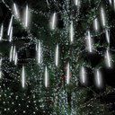 Ver imagem 3 de Cascata Chuva de Neve 180 LEDs Natal 6 Tubos Enfeite Natalino Pisca Pisca Iluminaçao Decoraçao