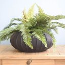 Ver imagem 2 de Arranjo Artificial de Samambaia Luxo no Vaso Hanazaki Preto |Linha permanente Formosinha