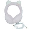 Fone Ouvido Headphone com Fio Estéreo Orelha Gato Peludo Gatinho Infantil P2 Rosa Ql-407 - 6