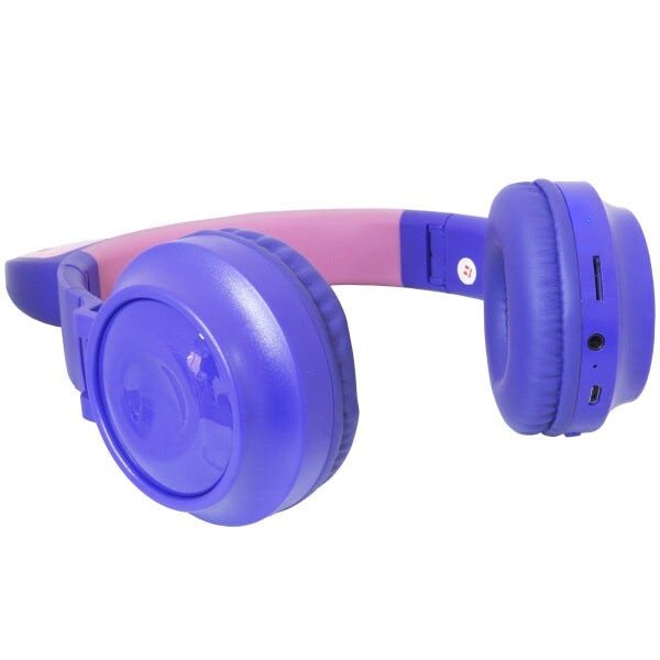 Headphone Bluetooth Orelha de Gato com LED P2 Micro SD e Microfone Exbom  HF-C290BT