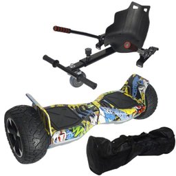 Overboard 2 Rodas 8,5 Polegadas + Carrinho Assento Hoverkart Bluetooth BW056-058 Colorido Bolsa - 1