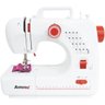 Máquina de Costura Elétrica Portátil 16 Pontos com Pedal Luz Led Alça Compacta Bivolt Amvox AMQ - 2
