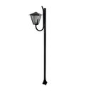 Ver imagem 1 de Poste Braço Curvo e Luminária Romana de Jardim Preto 200cm Ouro Minas L041OM