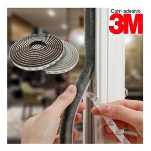 Veda Fresta Fita Adesiva de Vedação Porta Janela 5x5mm 10Mts Preta