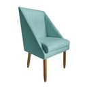 Ver imagem 3 de kit 08 Cadeiras Para Sala De Jantar Ana Pés Palito Suede Azul Tiffany - D'Classe Decor