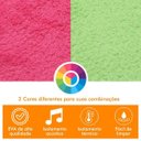 Ver imagem 2 de Kit 20 Tapete EVA Pelúcia Piso Macio Criança Bebe 30x30cm Rosa e Verde