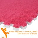 Ver imagem 6 de Kit 20 Tapete EVA Pelúcia Piso Macio Criança Bebe 30x30cm Rosa e Verde