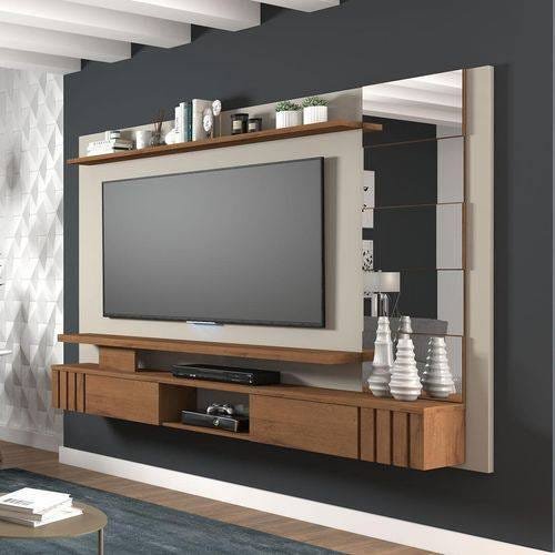 Painel com Espelho Murano Off White/Savana Permóbili Móveis - 2