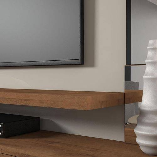 Painel com Espelho Murano Off White/Savana Permóbili Móveis - 5