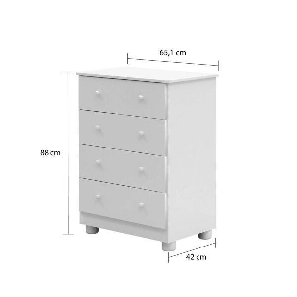 Quarto Infantil Com Guarda-Roupa Smim com prateleira Cômoda Junior e Berço Uli Americano Móveis - Br - 10