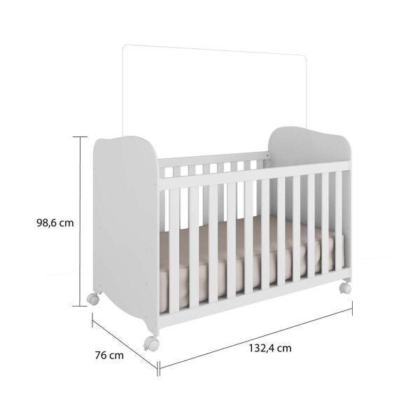 Quarto Infantil Com Guarda-Roupa Smim com prateleira Cômoda Junior e Berço Uli Americano Móveis - Br - 7