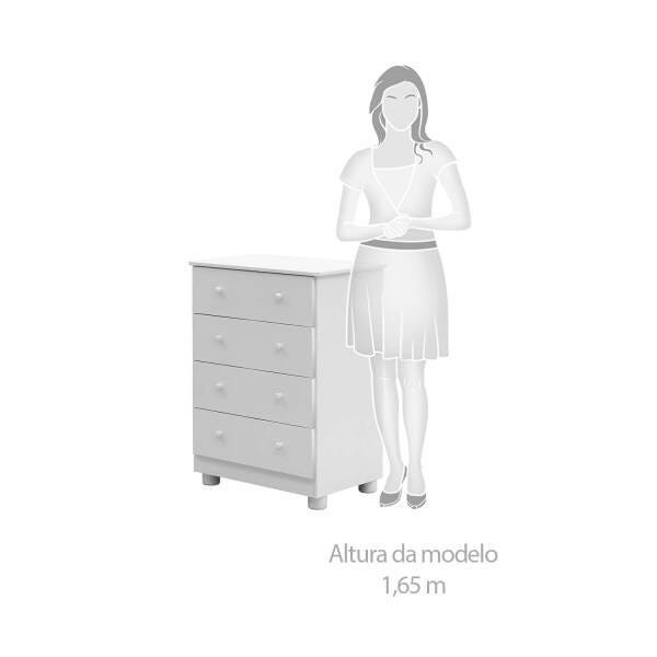 Quarto Infantil Com Guarda-Roupa Smim com prateleira Cômoda Junior e Berço Uli Americano Móveis - Br - 11