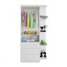 Quarto Infantil Com Guarda-Roupa Smim com prateleira Cômoda Junior e Berço Uli Americano Móveis - Br - 4