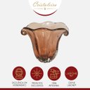 Ver imagem 3 de Vaso Cristal Murano Decorativo 24 Cm Cm Artesanal Triunfo Garnet - Cristaleira
