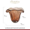 Ver imagem 2 de Vaso Cristal Murano Decorativo 24 Cm Cm Artesanal Triunfo Garnet - Cristaleira