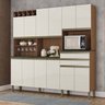 Armário Cozinha 12 portas e 2 Gavetas Móveis Ronipa Malbec - Sevilha/Branco - 1