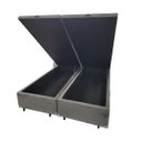 Ver imagem 1 de Box Baú Bipartido King 1,93x2,03 Conceito Cinza - Corino