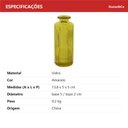 Ver mais imagens de Vaso Garrafa Decorativo de Vidro Amarelo 13x5x5cm Enfeite Sala Mesa Estante