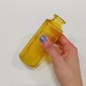 Vaso Decorativo Enfeite Casa Garrafa Home&co Vidro 13x5x5cm Amarelo - 5