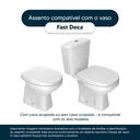 Ver imagem 4 de Assento Sanitario Poliester Fast Ebano (Preto) para Vaso Deca - Luxo