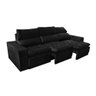 Sofá 4 Lugares Retrátil e Reclinável Bellagio Velosuede Preto - 1