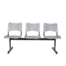 Cadeira Longarina Iso Turim 3 Lugares Cinza Popmov Longarina Iso 3 Lugares - 1