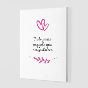 Placa Decorativa - Tudo Posso Naquele que Me Fortalece