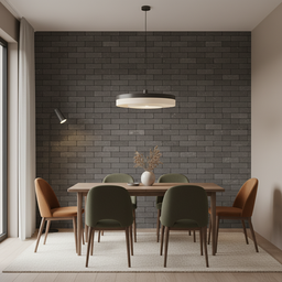 Revestimento Tijolinho Brick de Concreto - Black Mineral M² - 5