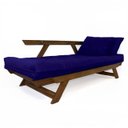 Ver imagem 5 de Sofá Japão Futon Acquablock Azul Royal Madeira Cor Imbuia