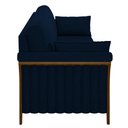 Ver imagem 5 de Sofá Living 3 Lugares 222cm Pés Madeira Roya M22 Veludo Azul Marinho - Mpozenato