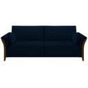 Ver imagem 6 de Sofá Living 3 Lugares 222cm Pés Madeira Roya M22 Veludo Azul Marinho - Mpozenato