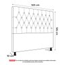 Cabeceira Cama Box Casal Nice 140cm Linho Bege - Abmaza - 6