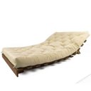 Ver imagem 2 de Sofá Cama Casal Futon Tokio Bege Madeira Maciça Cor Imbuia