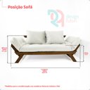 Ver mais imagens de Sofá Japão Futon Acquablock Preto Madeira Cor Imbuia