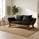 Ver imagem 4 de Sofá Japão Futon Acquablock Preto Madeira Cor Imbuia