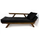 Ver imagem 5 de Sofá Japão Futon Acquablock Preto Madeira Cor Imbuia