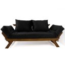 Ver imagem 1 de Sofá Japão Futon Acquablock Preto Madeira Cor Imbuia