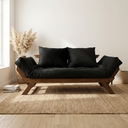 Ver imagem 3 de Sofá Japão Futon Acquablock Preto Madeira Cor Imbuia
