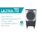 Ver imagem 2 de Climatizador Industrial de Ar Umidificador 70 Litros Portátil 127v Ultraa