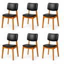 Ver imagem 2 de Kit 6 Cadeira de Jantar Madeira Maciça Manuela Estofada Premium Ergonomica Confortável Di Franco