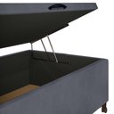 Ver imagem 5 de Base para Cama Box Baú Solteiro 88x188cm Hit I02 Suede Cinza - Mpozenato
